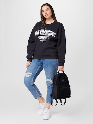 Gina Tricot Curve Sweatshirt 'Riley' in Schwarz