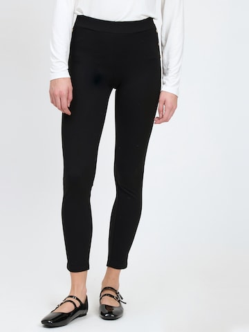 Influencer Skinny Leggings in Black: front