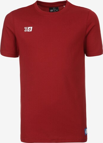 OUTFITTER T-Shirt 'OCEAN FABRICS TAHI' in Rot: predná strana