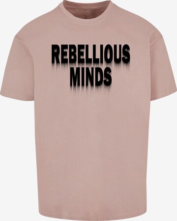 T-Shirt 'Rebellious Minds' Merchcode en rose : devant