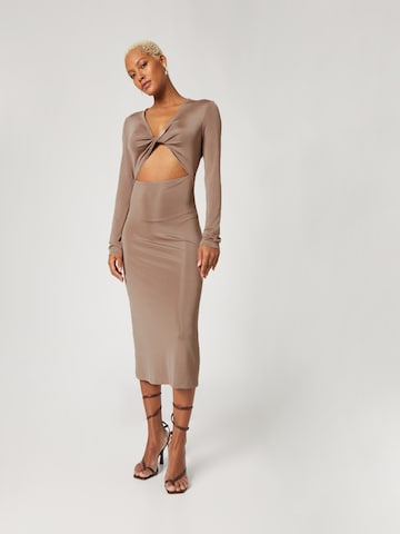 Katy Perry exclusive for ABOUT YOU Dress 'Cindy' in Beige: front