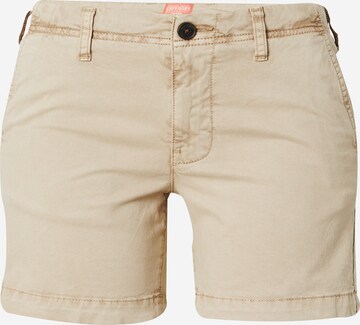 Superdry Loosefit Chino 'CLASSIC' in Bruin: voorkant