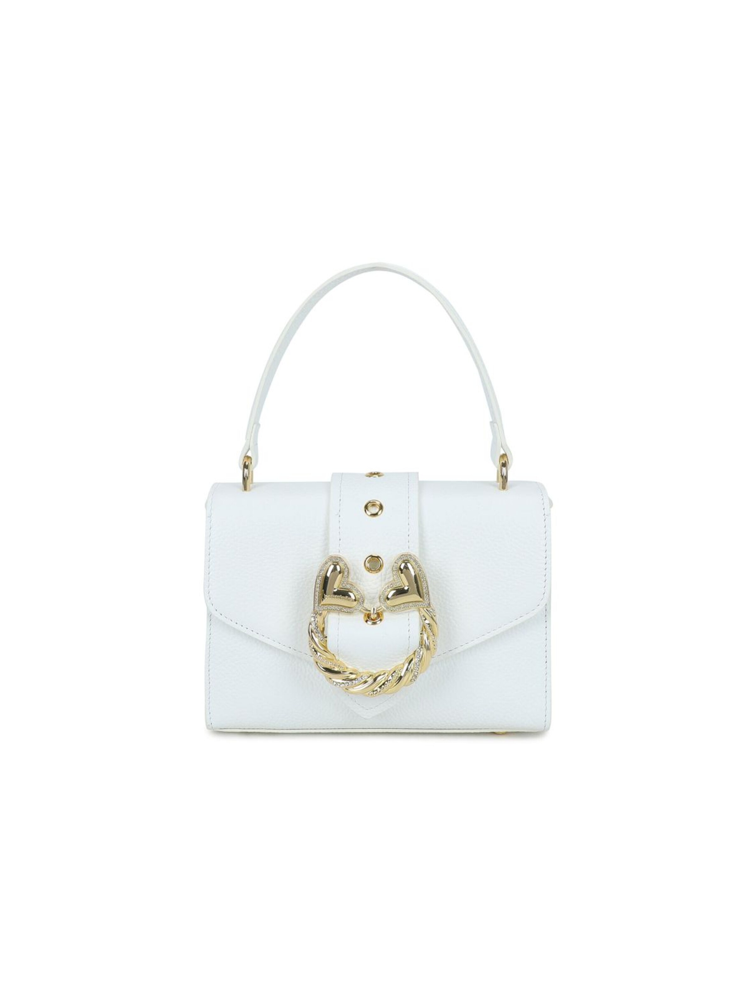 Borsa a mano 'Baroque' di Braccialini in bianco: frontale