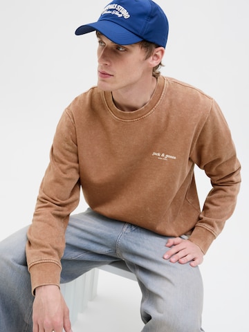 JACK & JONES Sweatshirt 'JJEDover' in Bruin