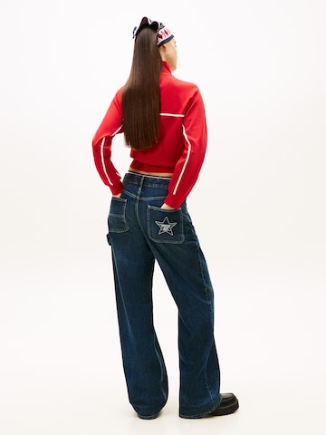 Tommy Jeans Πλεκτή ζακέτα σε κόκκινο