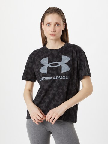 UNDER ARMOUR Λειτουργικό μπλουζάκι σε μαύρο: μπροστά