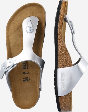 BIRKENSTOCK Teenslipper 'Gizeh' in Zilver