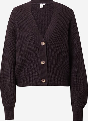 QS Knit Cardigan in Black: front