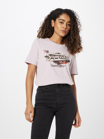 Superdry T-Shirt in Lila: predná strana