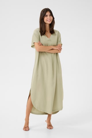 CULTURE Jurk 'Clarina' in Groen: voorkant