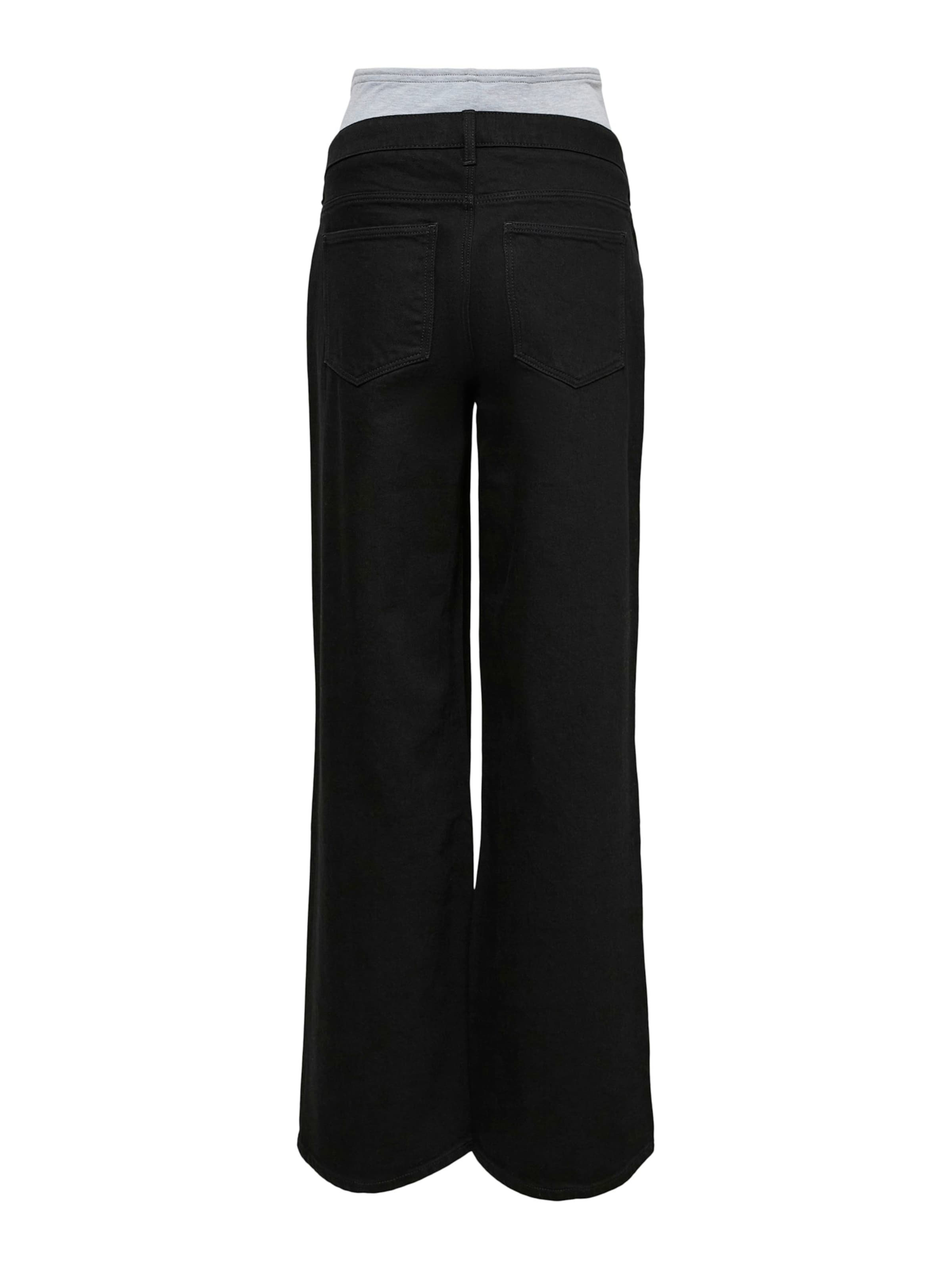 Wide leg Jeans 'MLMALAGA' di MAMALICIOUS in nero