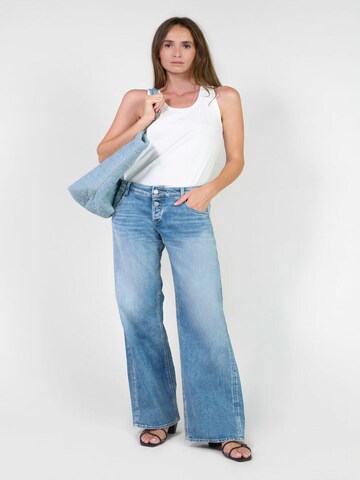 Wide Leg Jean 'Lauryn' Le Temps Des Cerises en bleu