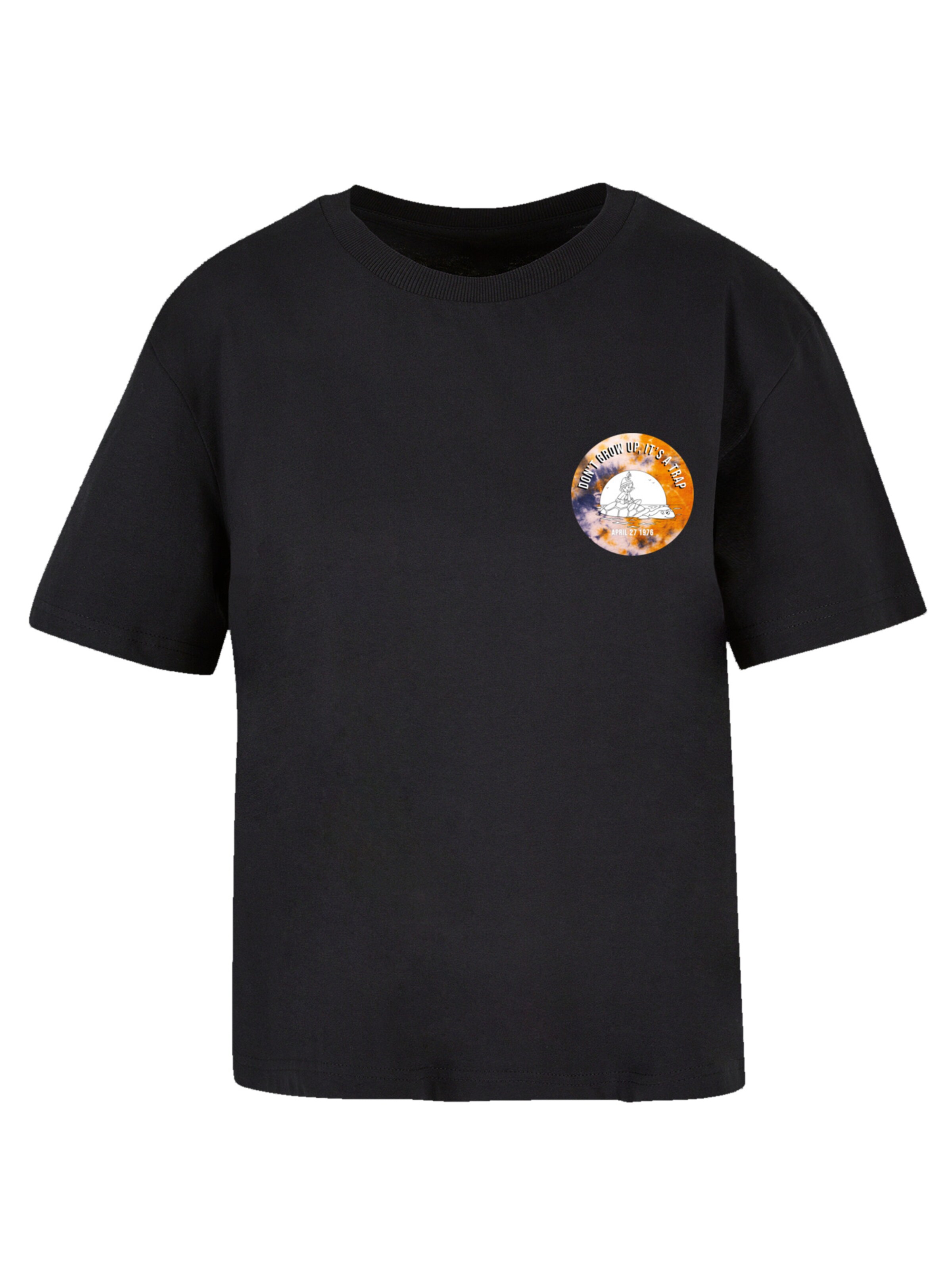 F4NT4STIC Shirt 'Heroes of Childhood Pinocchio Sundowner' in Zwart: voorkant
