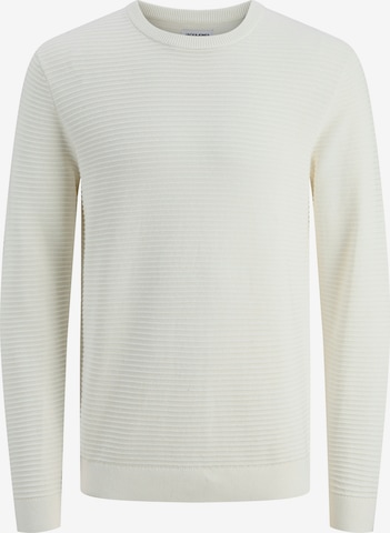 JACK & JONES Свитер 'JJOtto' в Белый: спереди