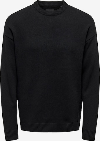 Only & Sons Sweater 'BAN' in Black: front