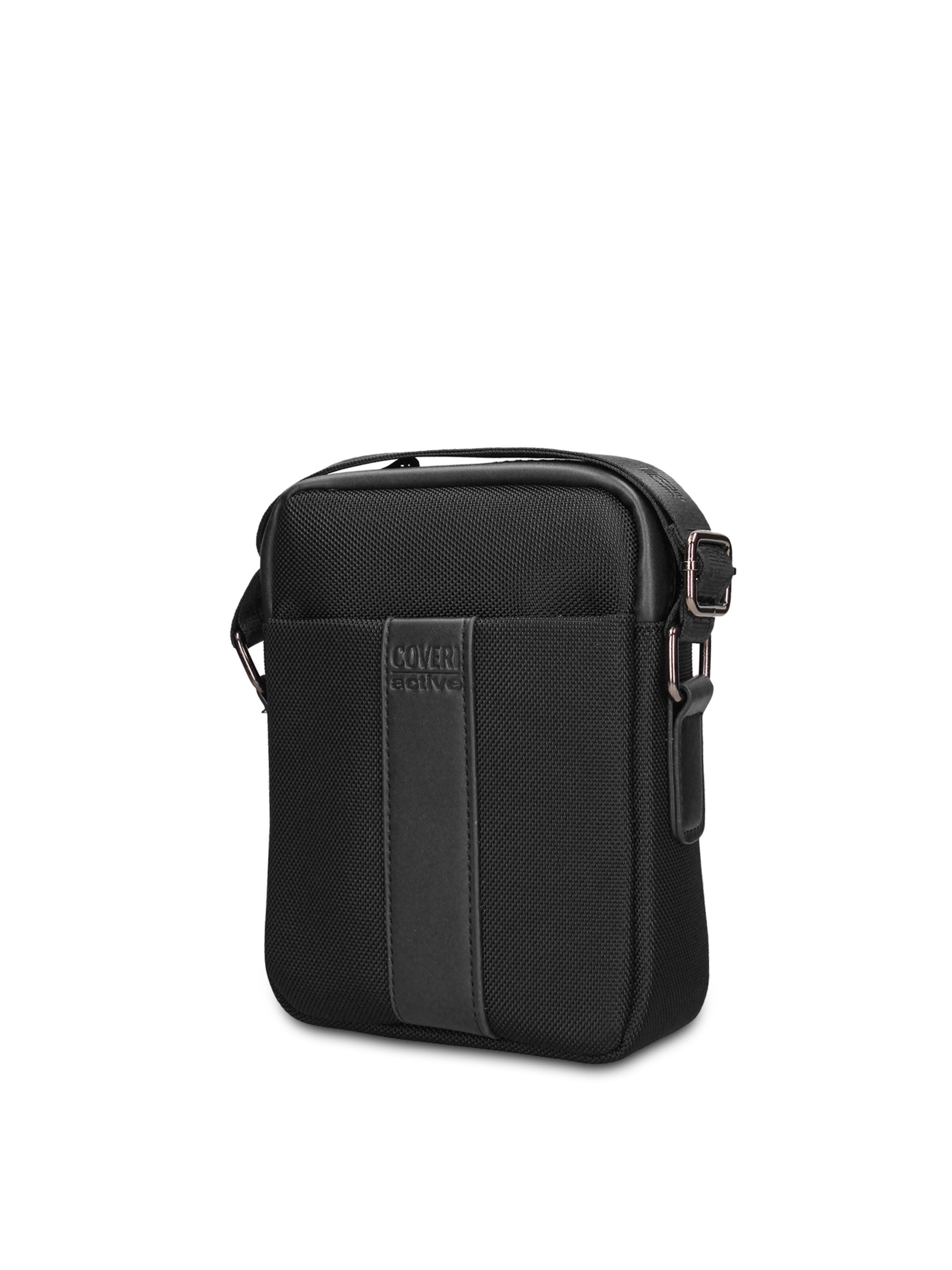 Borsa a tracolla 'Borsa a Tracolla Uomo Vegan Leather con Zip' di Coveri Collection in nero
