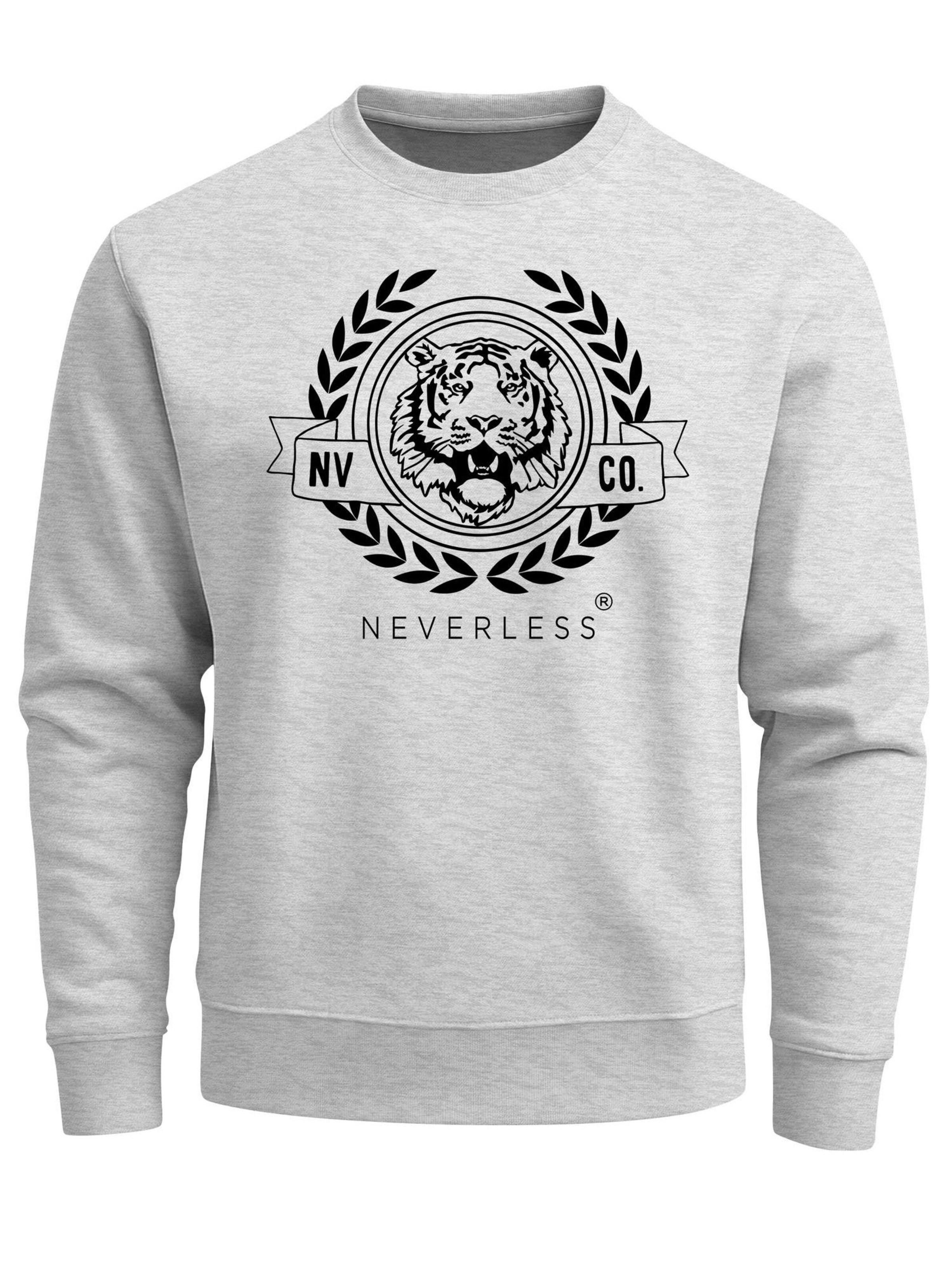 Neverless Sweatshirt 'Old School' in Grey: front