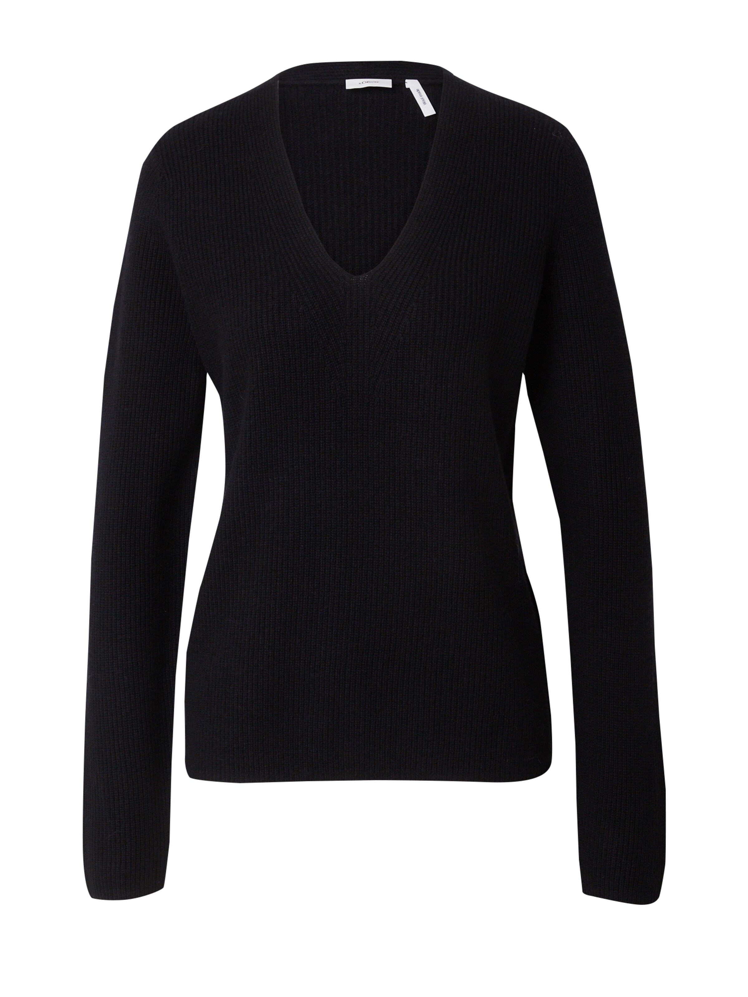 s.Oliver BLACK LABEL Svetr – černá: přední strana