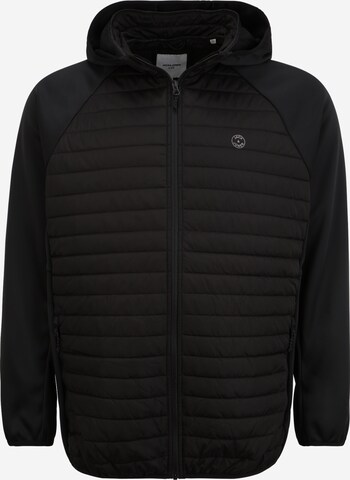 Jack & Jones PlusPrijelazna jakna - crna boja: prednji dio