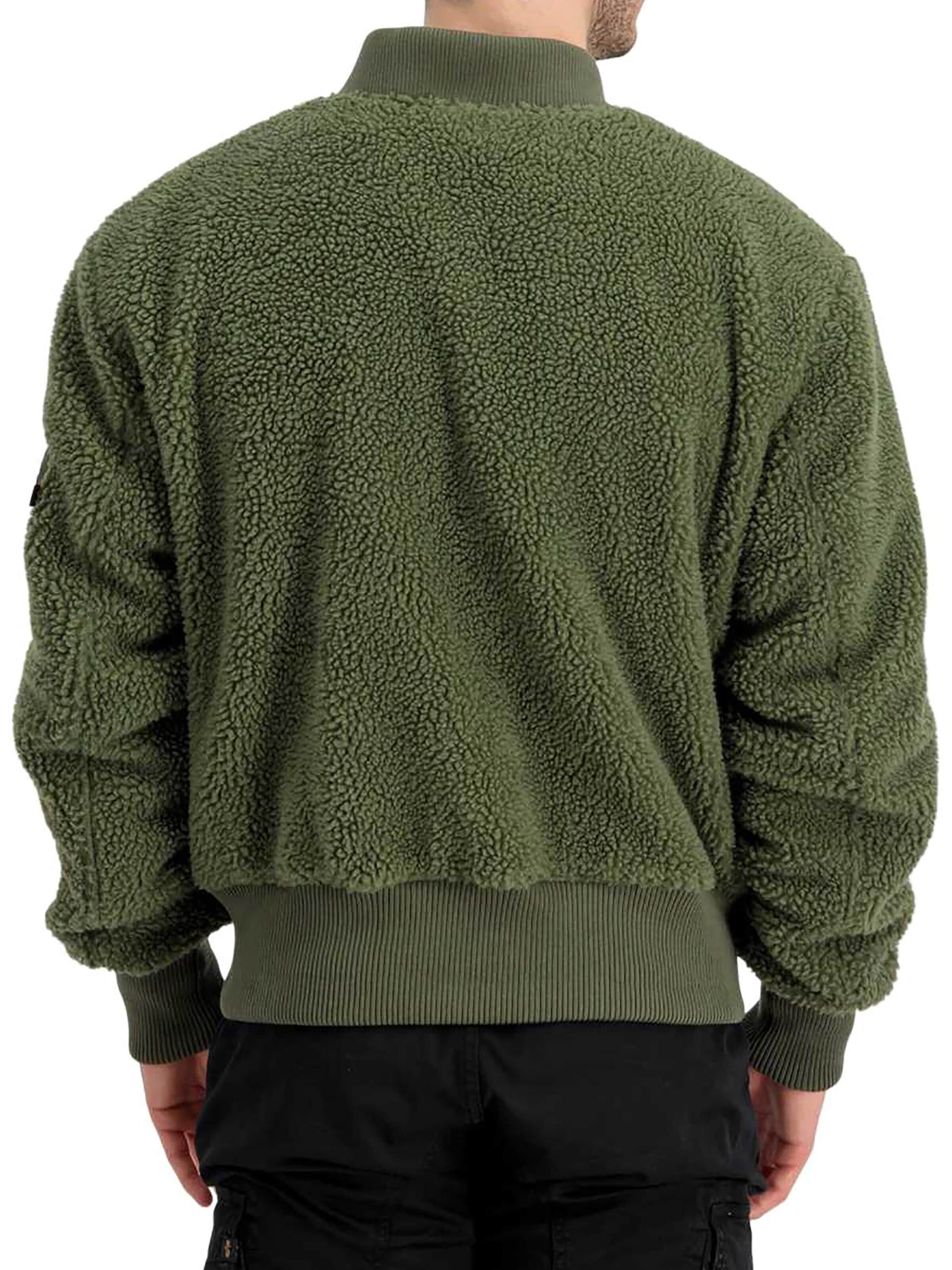 ALPHA INDUSTRIES Between-Season Jacket 'MA-1 Teddy' in Green