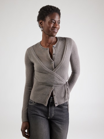 WEEKDAY Gebreid vest 'Drifa' in Grijs: voorkant