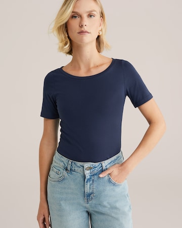 T-shirt WE Fashion en bleu : devant