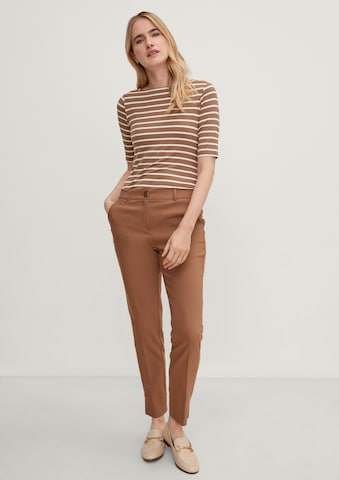 Effilé Pantalon à plis COMMA en marron