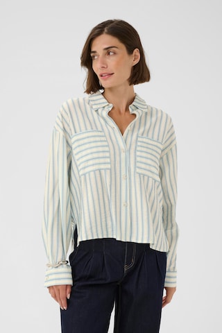 CULTURE Blouse 'CUantomine' in Blauw: voorkant