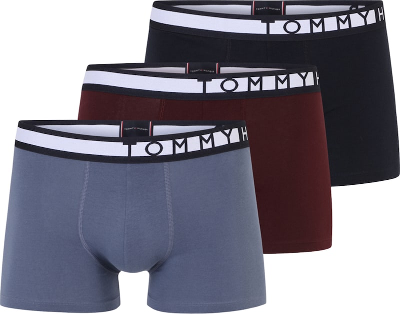 Tommy Hilfiger Underwear Boxershorts in Rauchblau Anthrazit Bordeaux