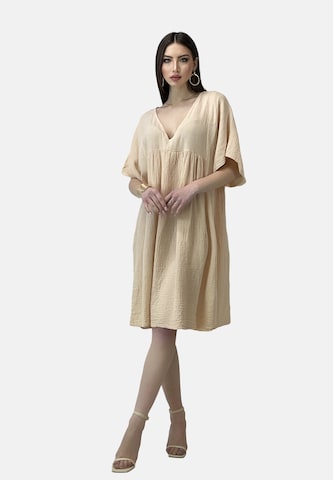 Abito estivo di Elara in beige: frontale