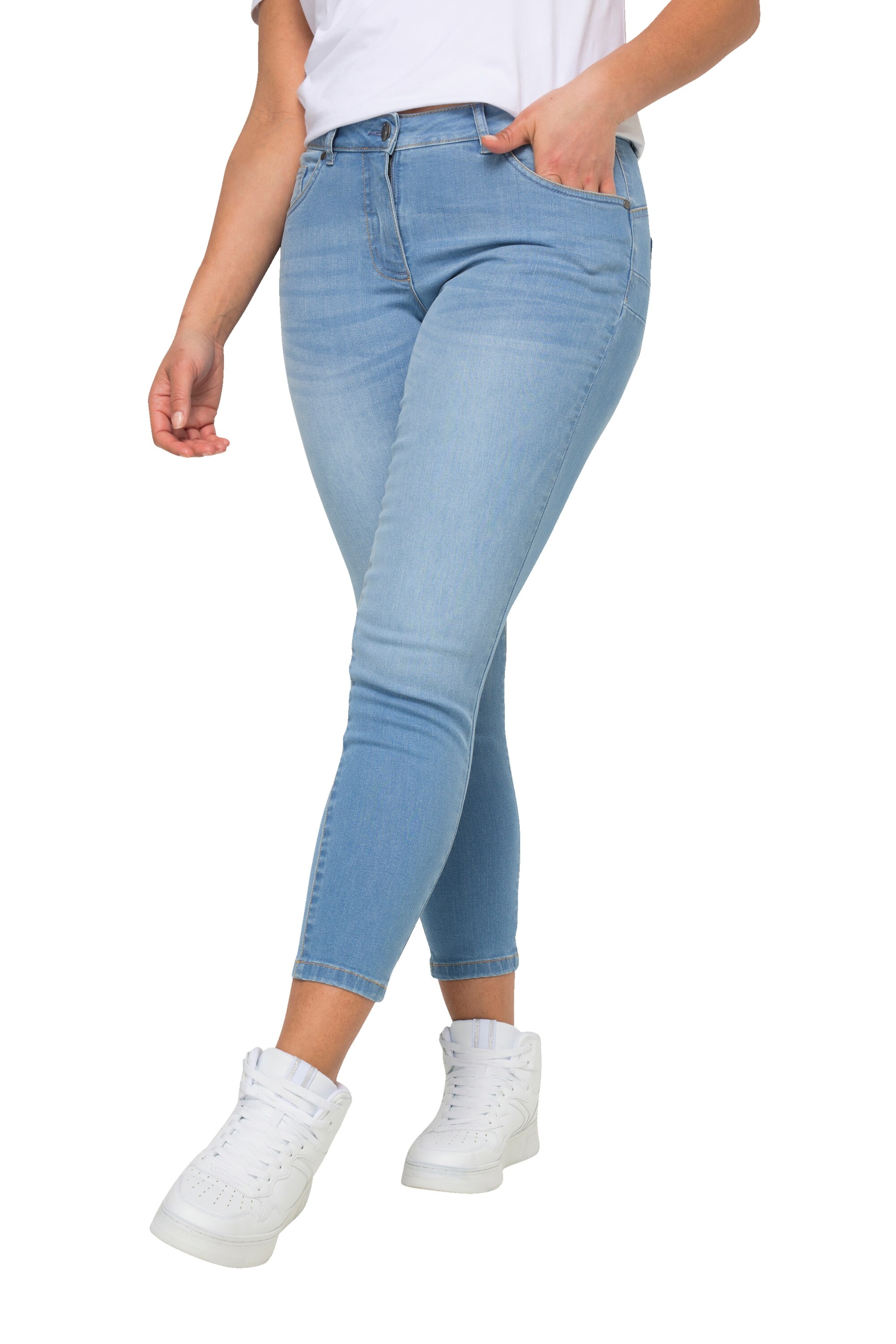 Angel of Style Slimfit Jeans in Blauw: voorkant