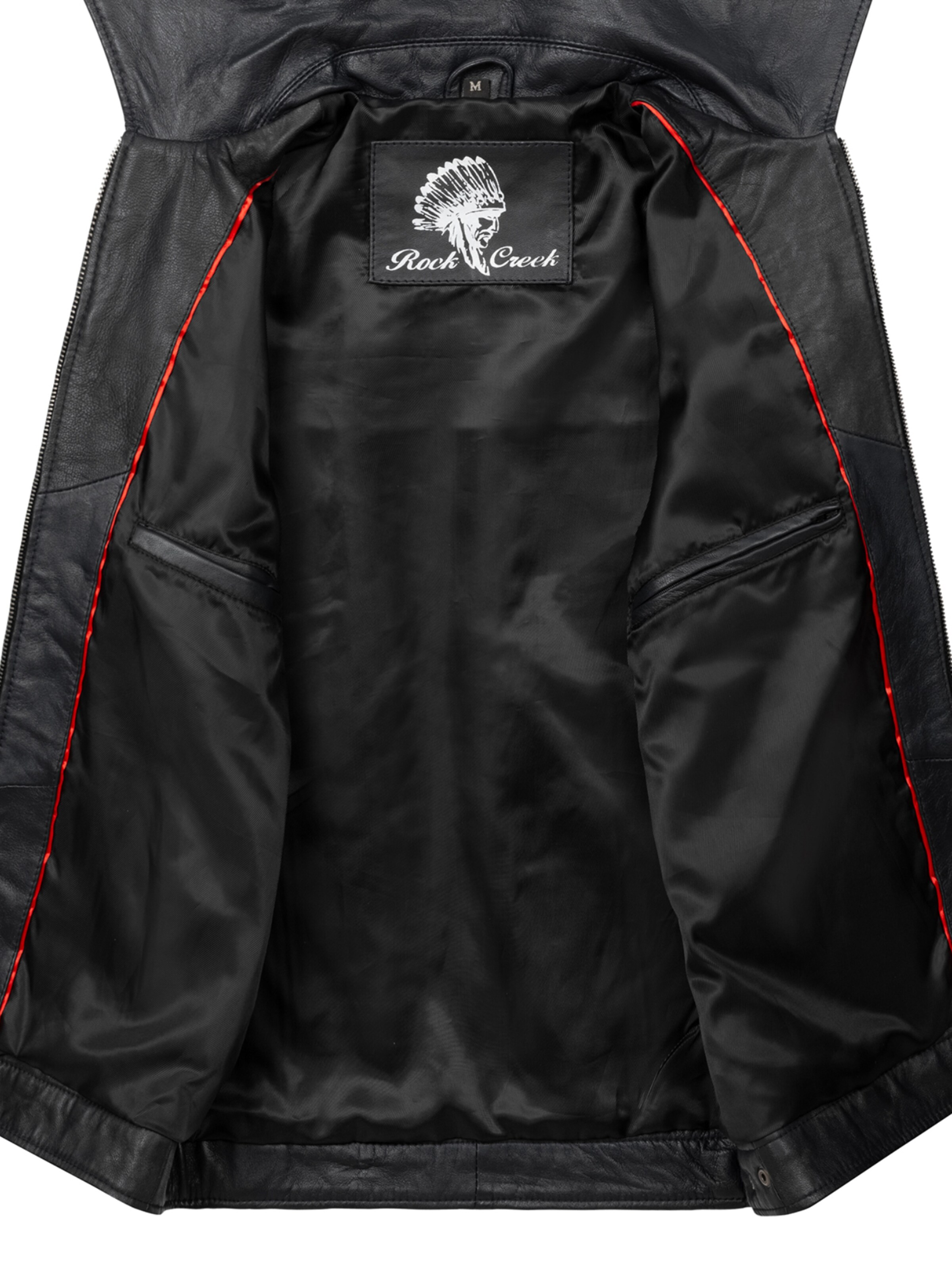 Rock Creek Lederjacke in Schwarz