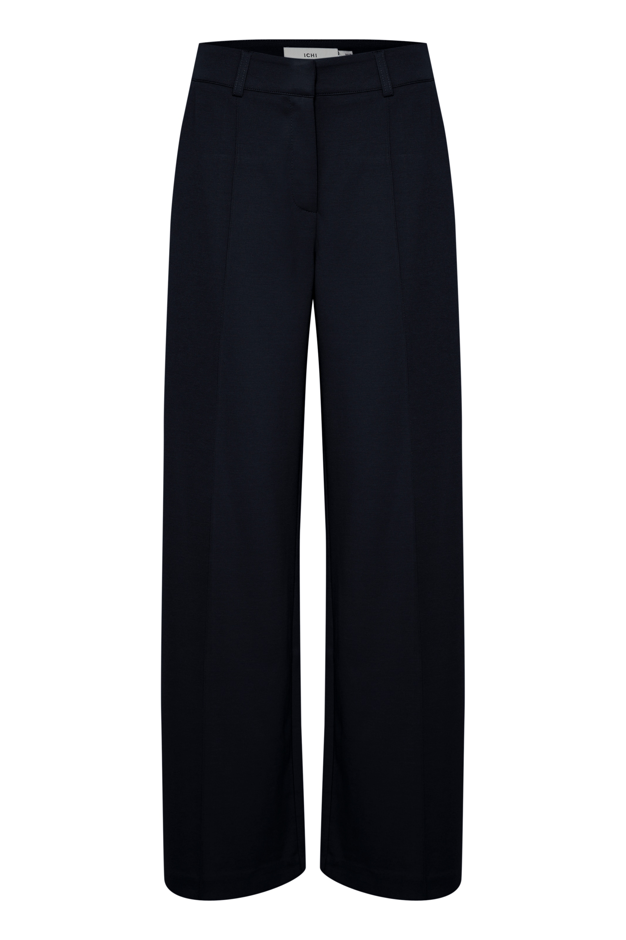 ICHI Wide leg Pleated Pants &#x27;Kate&#x27; in Blue: front