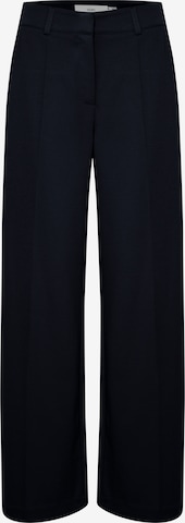 ICHI Wide leg Broek in Zwart: voorkant