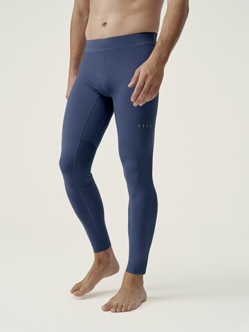 Born Living Yoga Skinny Sporthose ' Irtish ' in Blau: Vorderseite