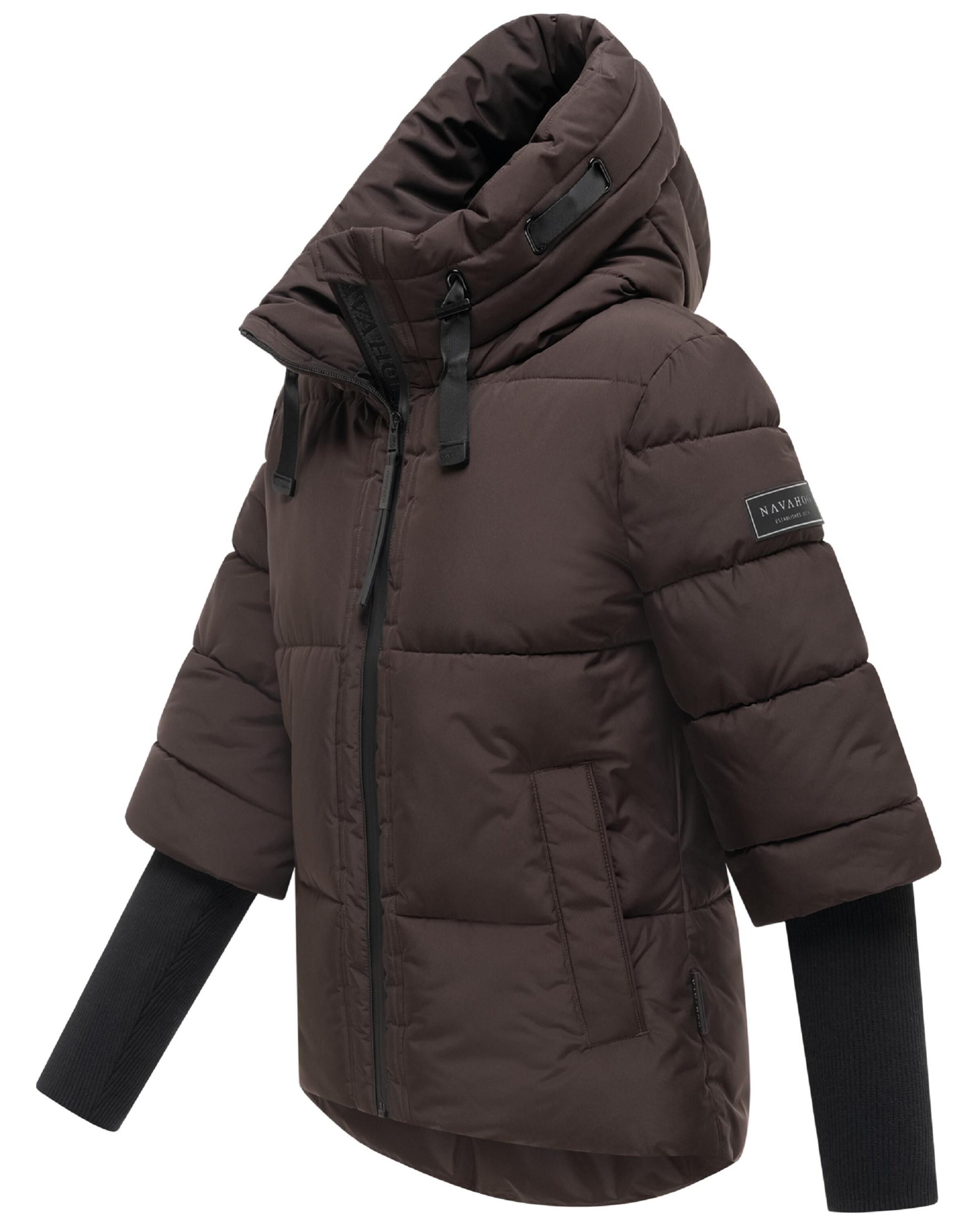 NAVAHOO Winterjas 'Lotusherz XIV' in Bruin