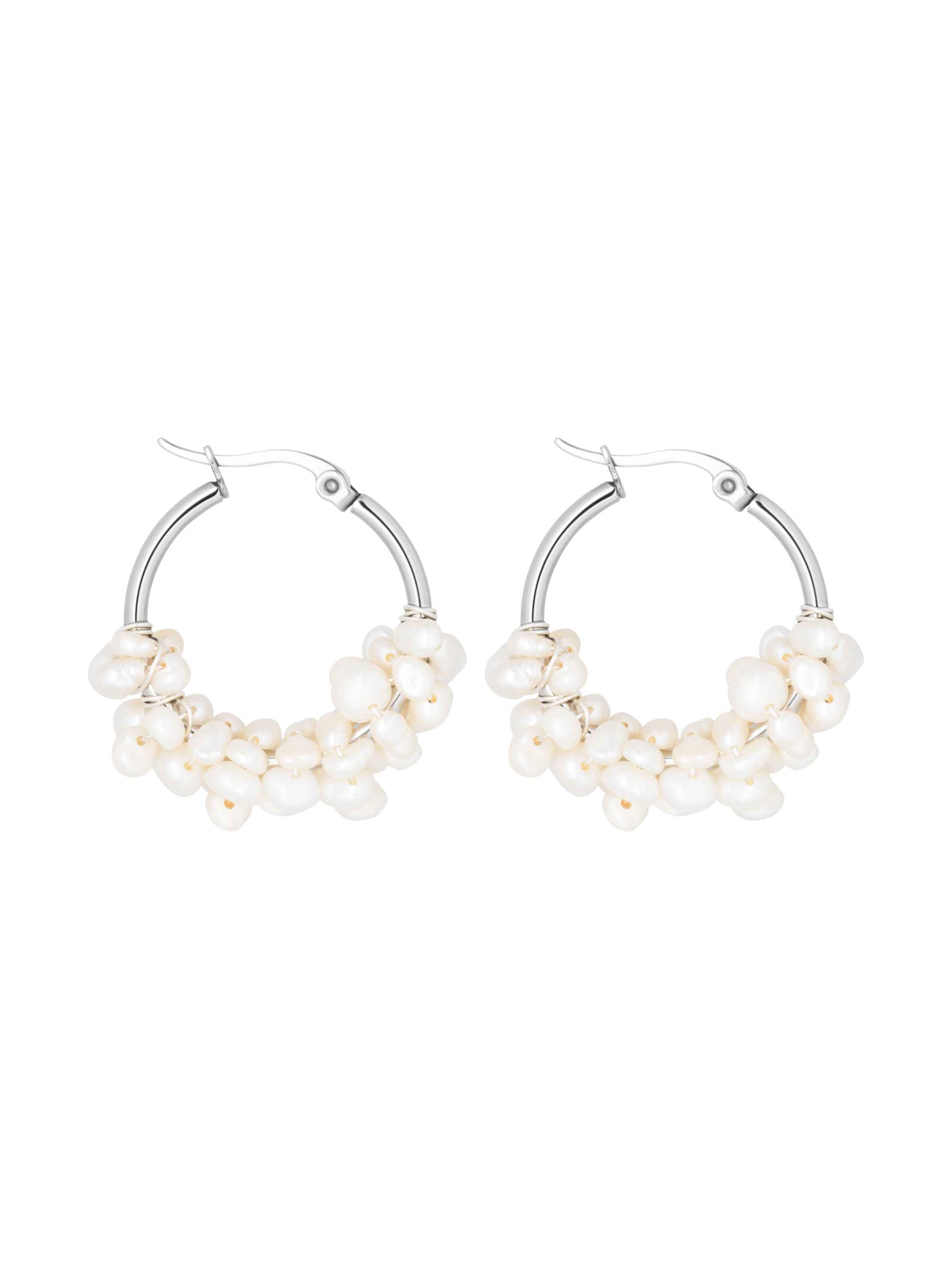 ROMANTICO ROMANTICO Oorbellen 'Louisa Perla' in Zilver