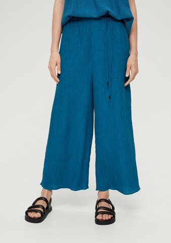 s.Oliver BLACK LABEL Wide leg Broek in Blauw: voorkant