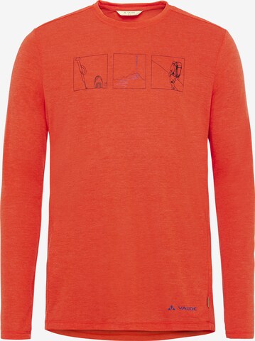 VAUDE Functioneel shirt 'Rosemoor III' in Rood: voorkant