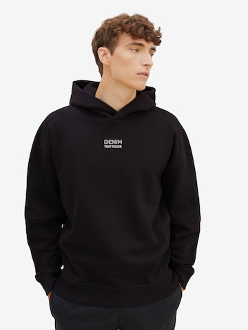 TOM TAILOR DENIM Sweatshirt i svart: forside