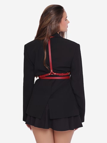 Haute Cuir Bælte 'Slim Double Belt Harness' i rød