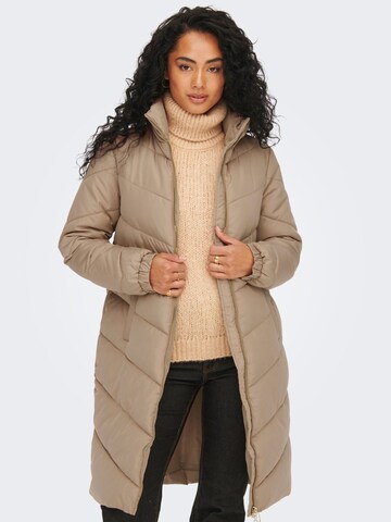 Manteau mi-saison 'NEW FINNO' JDY en marron : devant