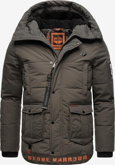 STONE HARBOUR Jacke 'Admaroo' in anthrazit / orange / schwarz, Produktansicht