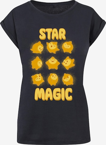 ABSOLUTE CULT Shirt 'Wish - Star Magic Tile' in Blauw: voorkant