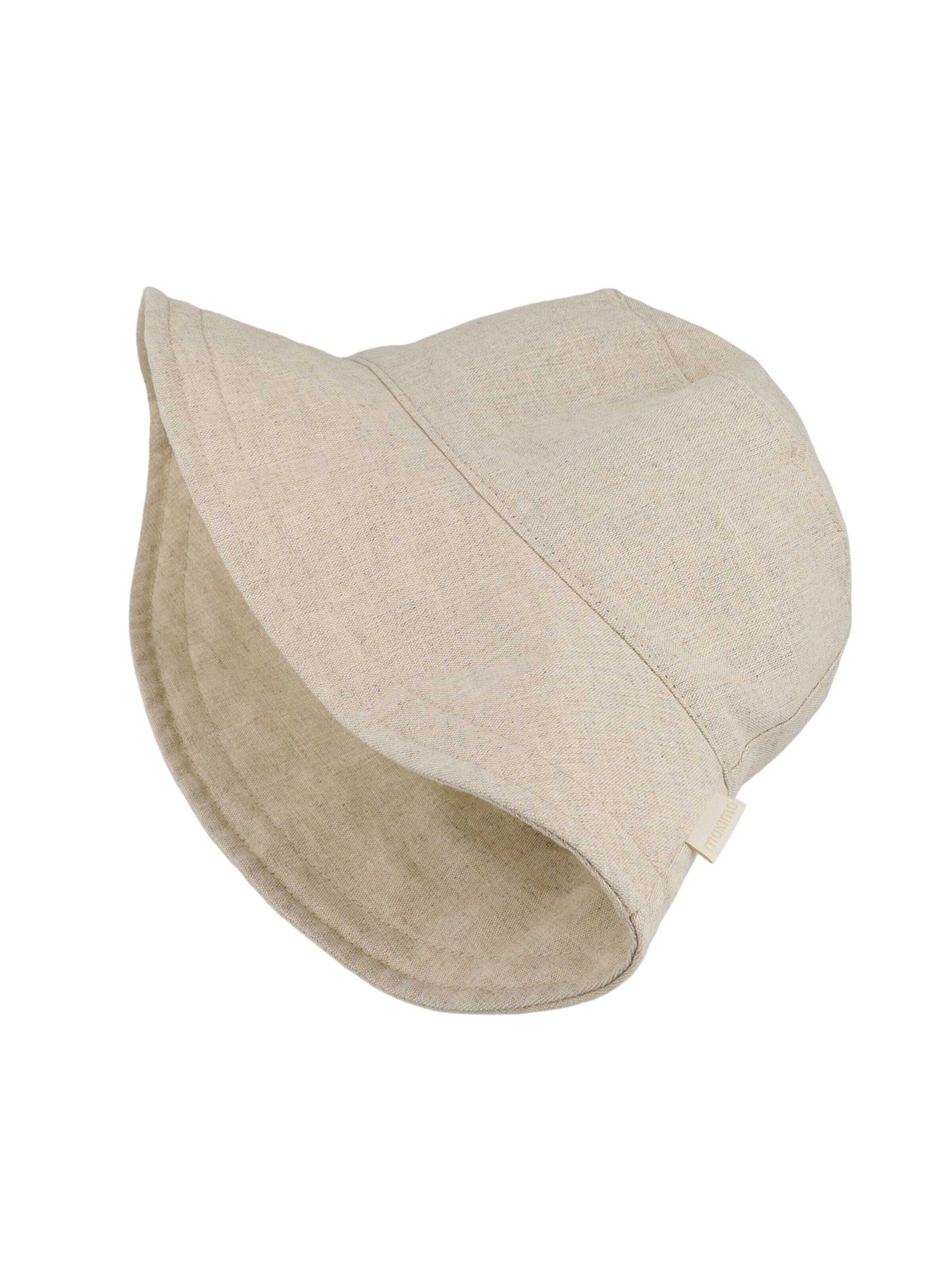 MAXIMO Hat 'GOTS MINI-Hut,Leinenoptik, uni Futter, UV 50' in Beige