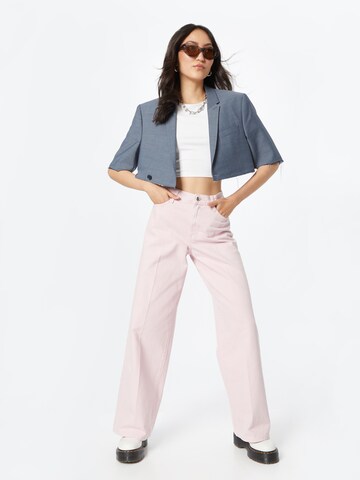 River Island Wide leg Jeans 'MADDY' in Pink