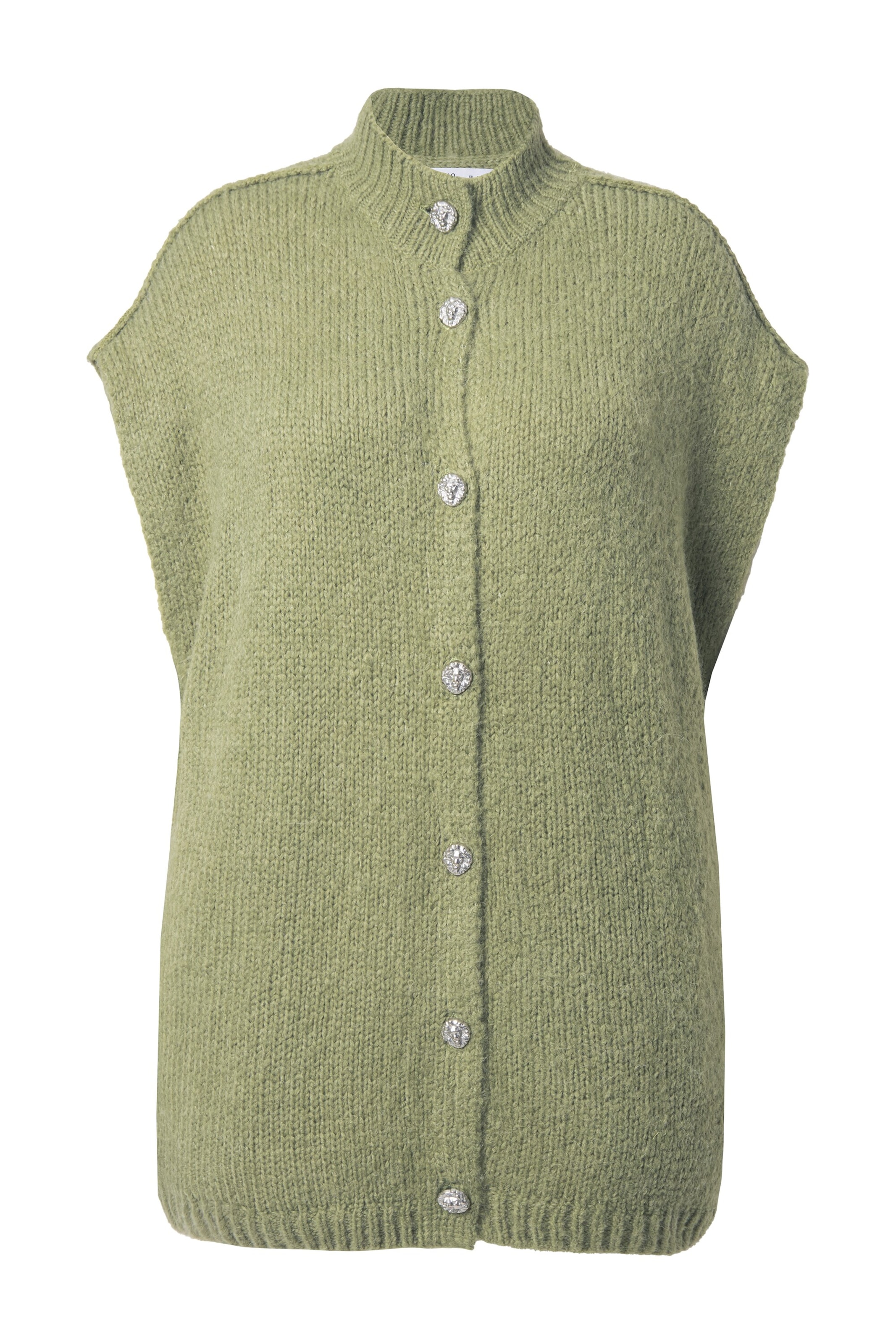 Studio Untold Knit cardigan in Green: front