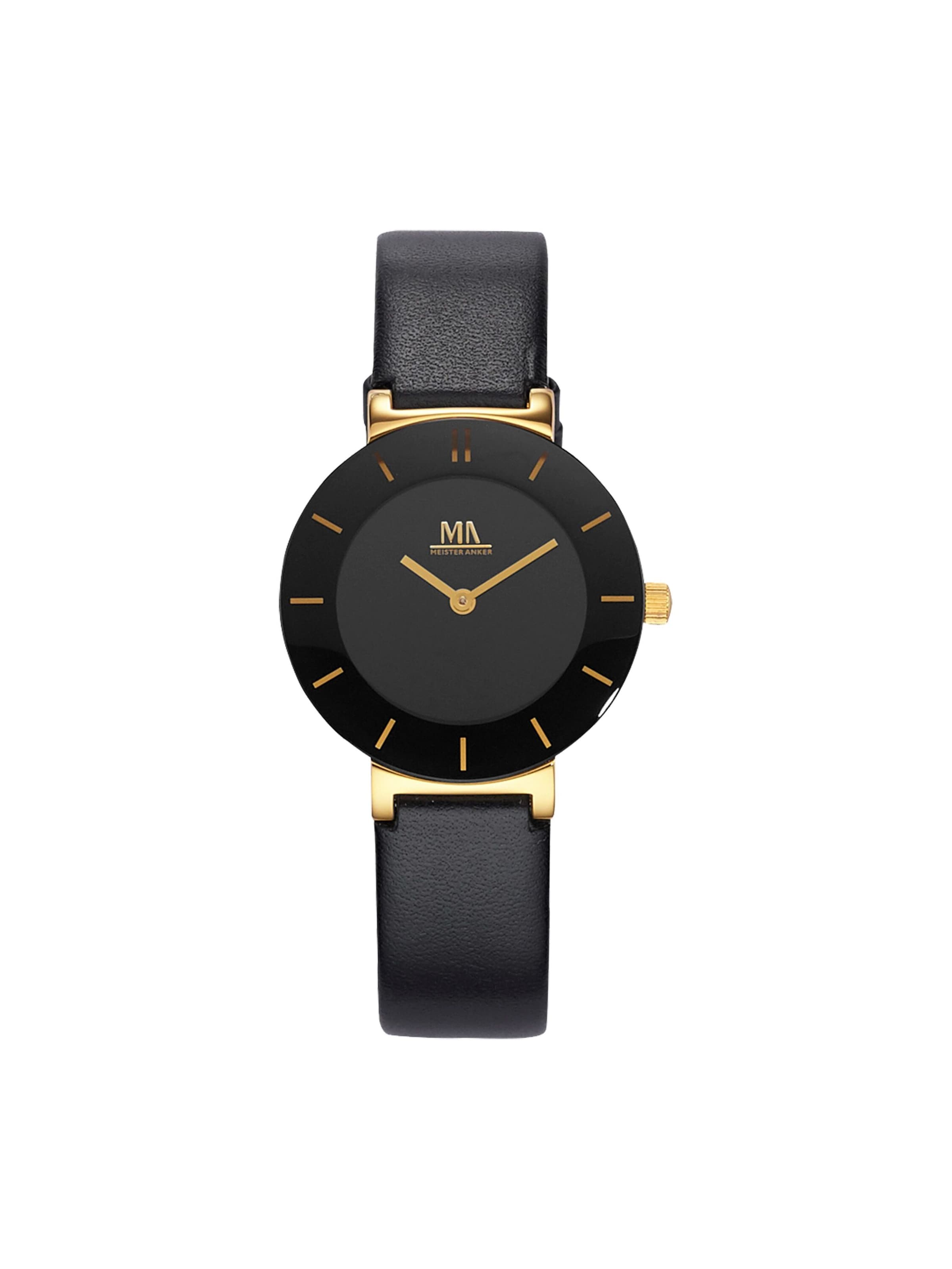 MeisterAnker Analog Watch in Black: front