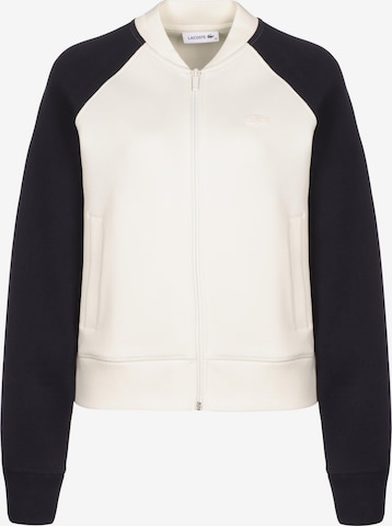 Lacoste LIVE Zip-Up Hoodie 'Sportswear' in White: front