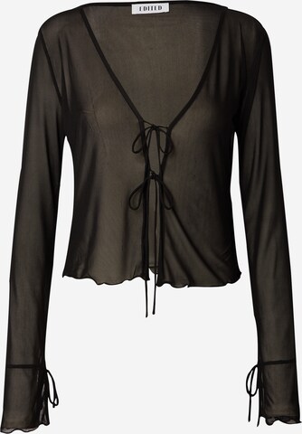 EDITED Shirt 'Florence' in Zwart: voorkant